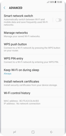 Press the indicator next to 