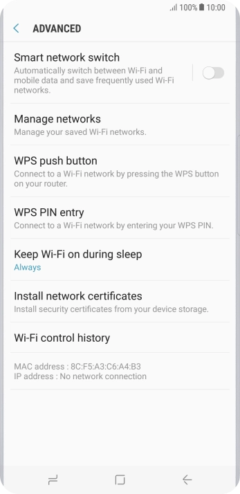 Press the indicator next to 