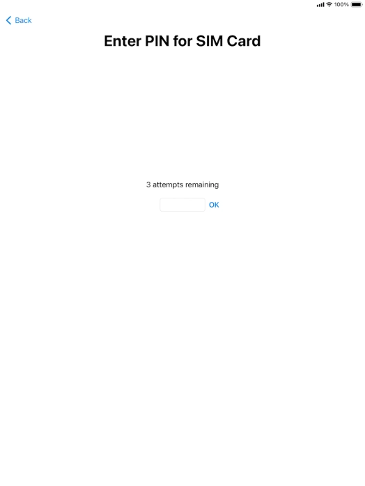 If your SIM is locked, key in your PIN and press OK. The default PIN is 1111.
