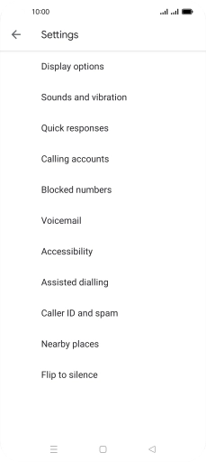 Press Calling accounts.