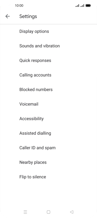 Press Calling accounts.