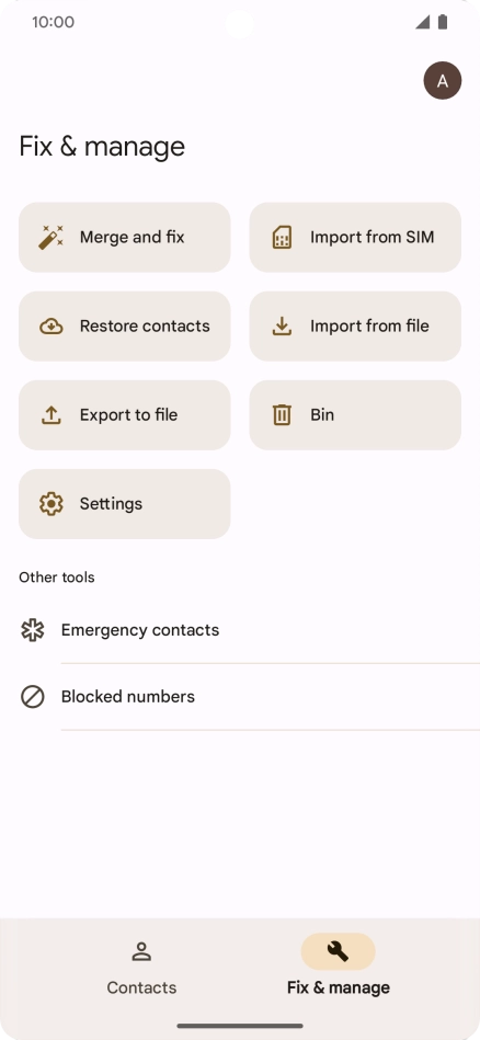 Press Import from SIM.