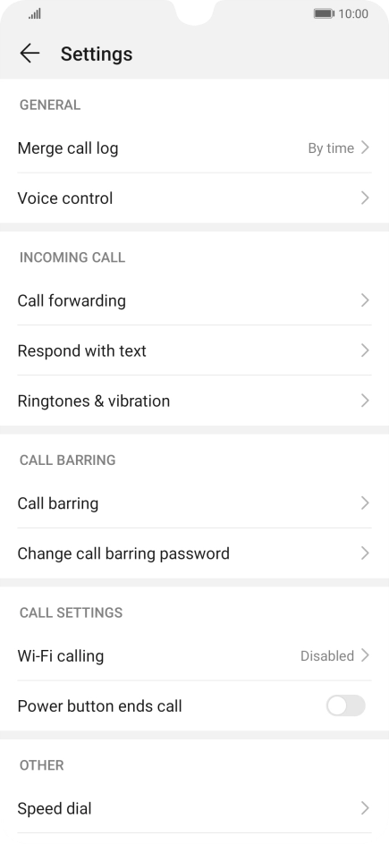 Press Call forwarding.