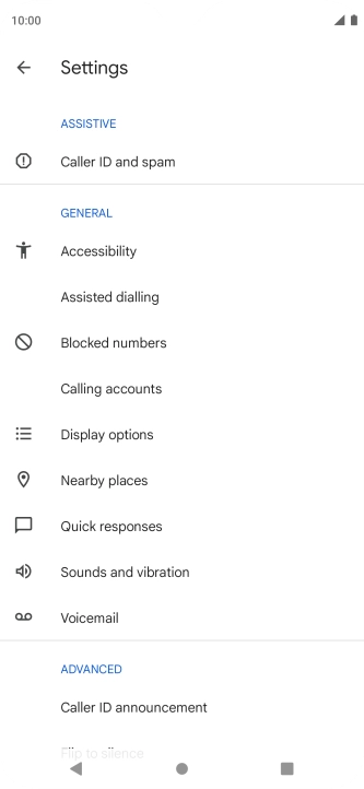 Press Calling accounts.