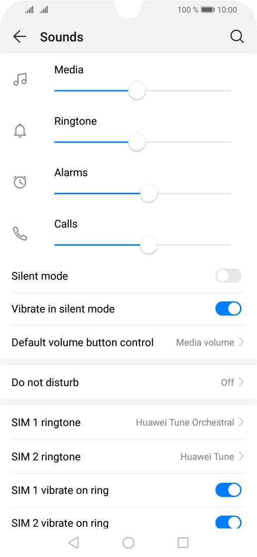Press ‹SIM› ringtone.