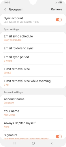 Press the indicator next to 