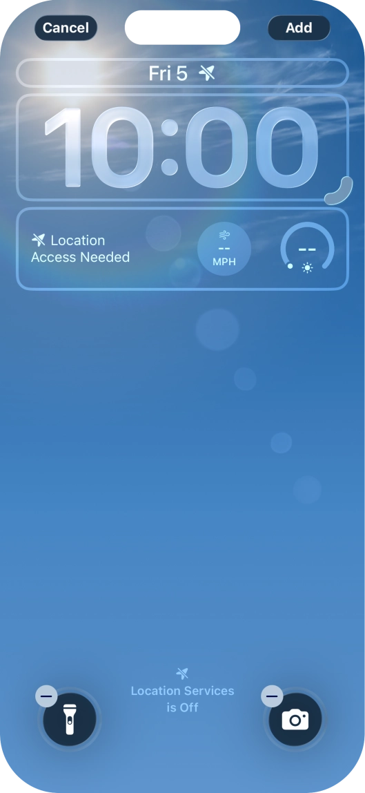 To customise the way the lock screen date is displayed, press the date widget and follow the instructions on the screen to find the required widget display mode.