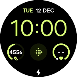 When the battery charging icon is displayed, charging is in progress.