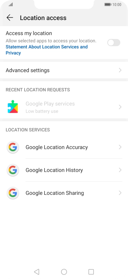 Press the indicator to turn the function on or off.