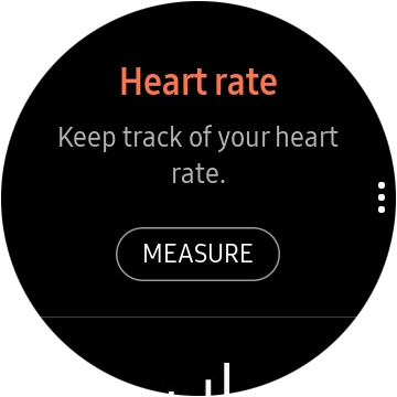 Press MEASURE and wait while the smartwatch measures your heart rate.