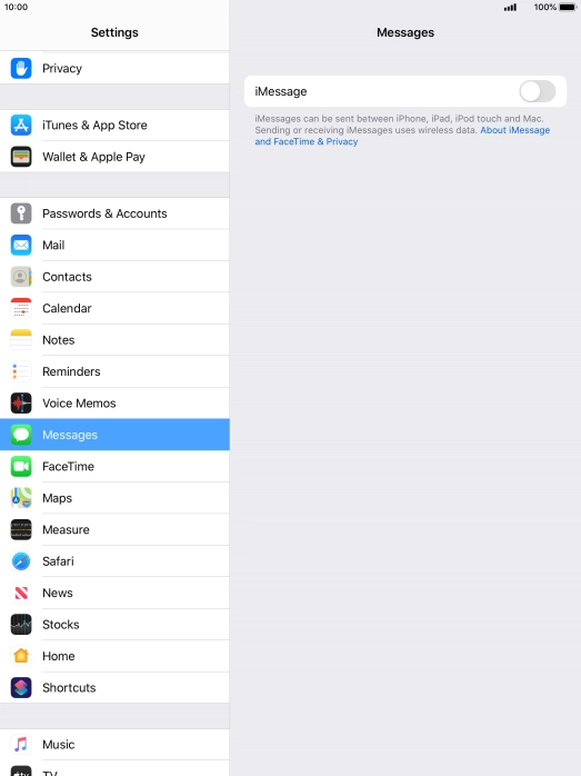 Press the indicator next to 