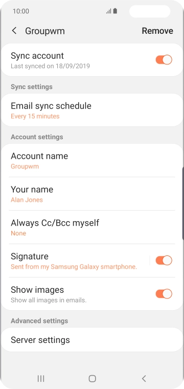 Press the indicator next to 