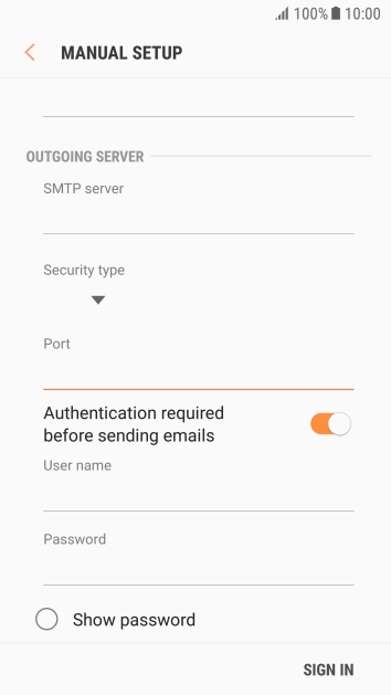 Press the indicator next to 