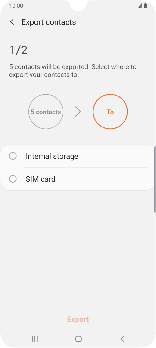 Press the name of the SIM.