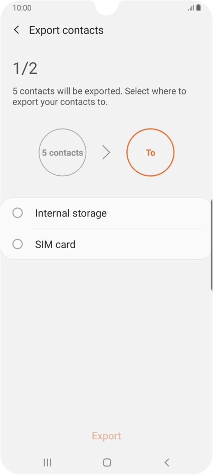 Press the name of the SIM.