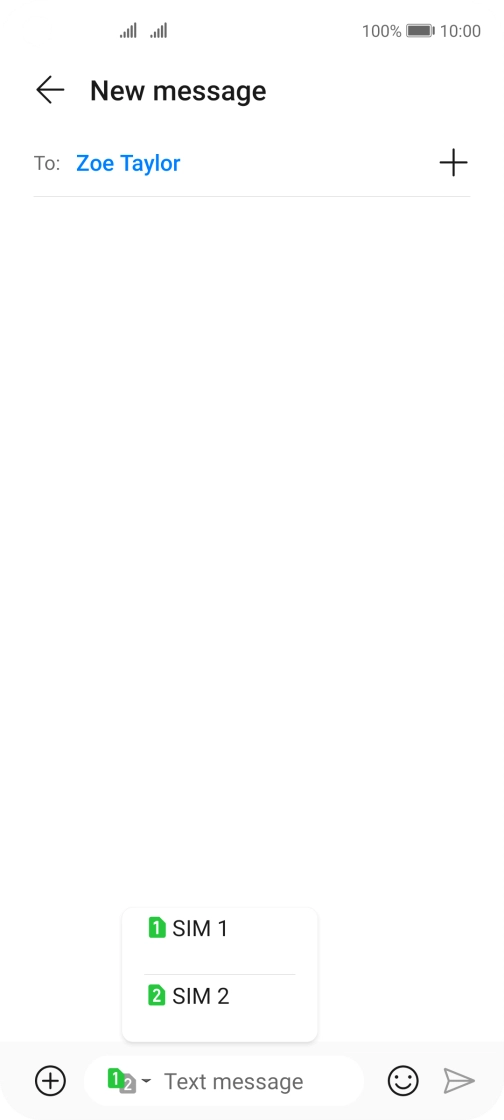 Press the required SIM.