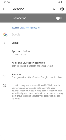 Press the indicator next to 