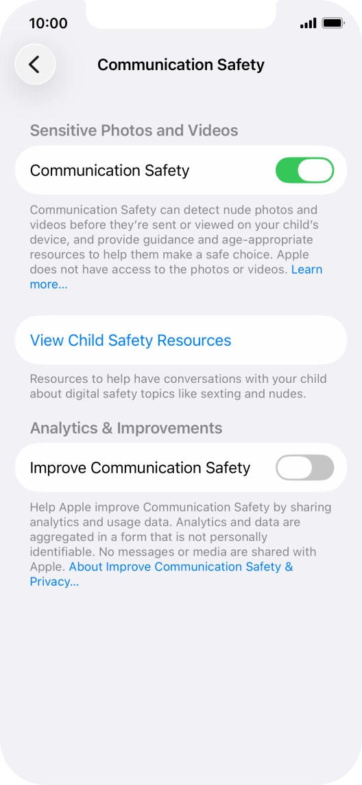 Press the indicator next to 
