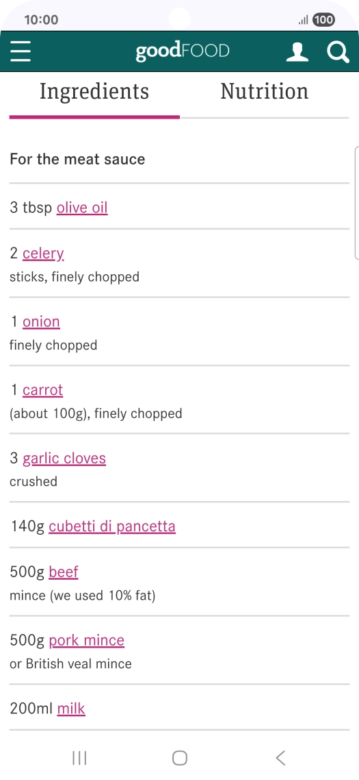 Go to the required screen.