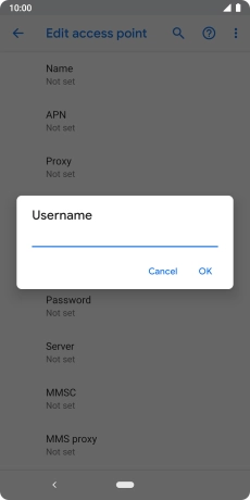 Key in eesecure and press OK.