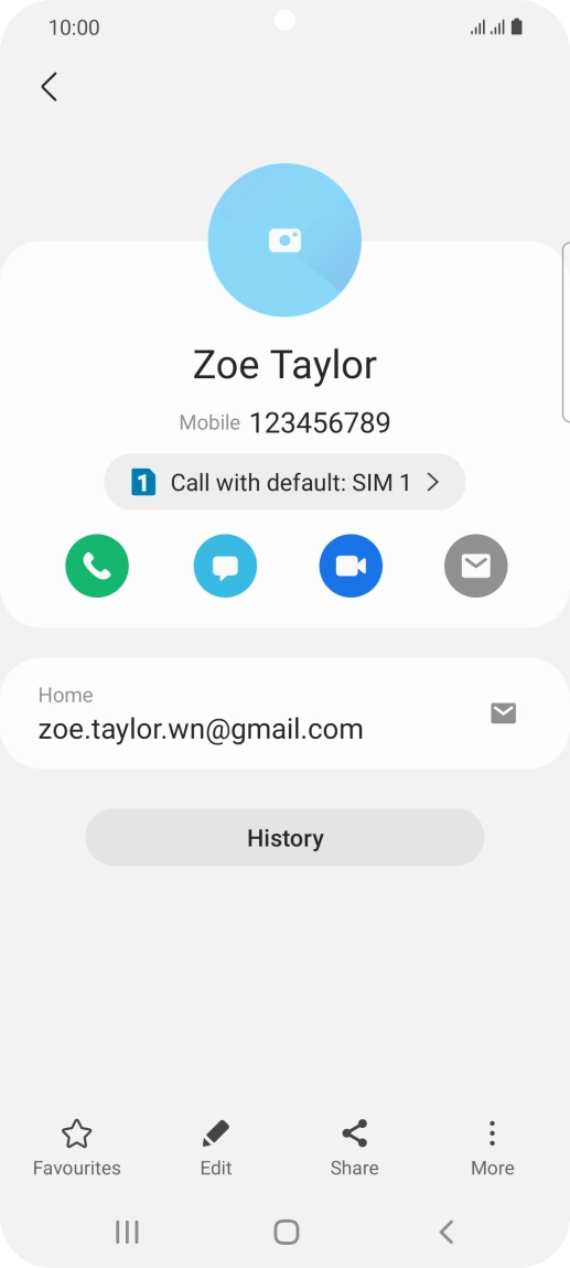 Press the call icon next to the required SIM.