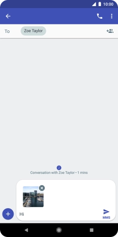 Press the send icon when you've finished your picture message.