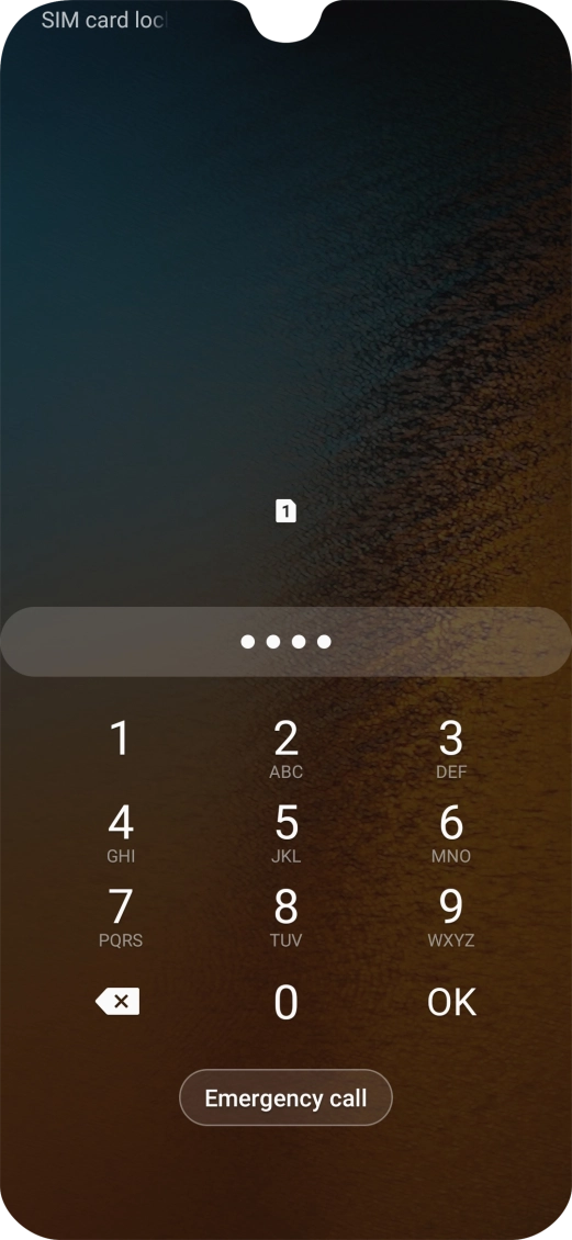 If you're asked to key in your PIN, do so and press OK. The default PIN is 1111.