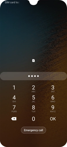 If you're asked to key in your PIN, do so and press OK. The default PIN is 1111.