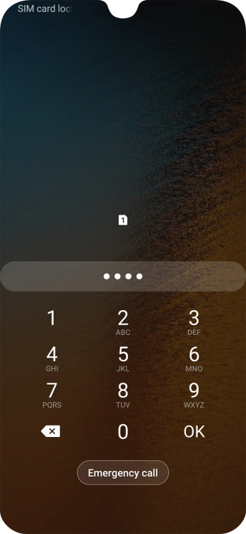 If you're asked to key in your PIN, do so and press OK. The default PIN is 1111.