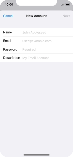 Press Name and key in the required sender name.