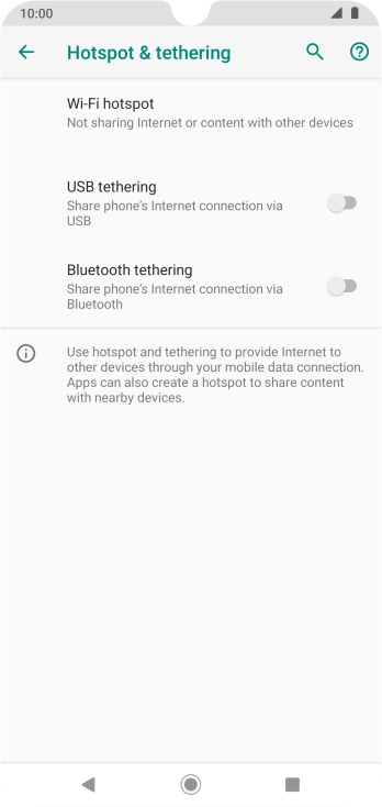 Press Wi-Fi hotspot.