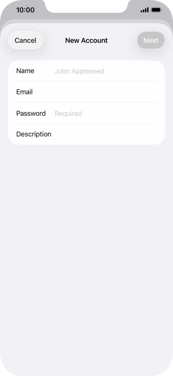 Press Name and key in the required sender name.