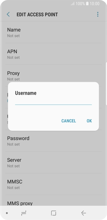 Key in eesecure and press OK.