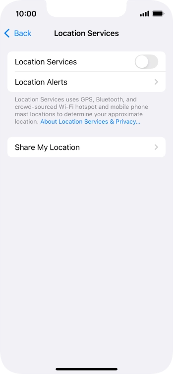 Press the indicator next to 