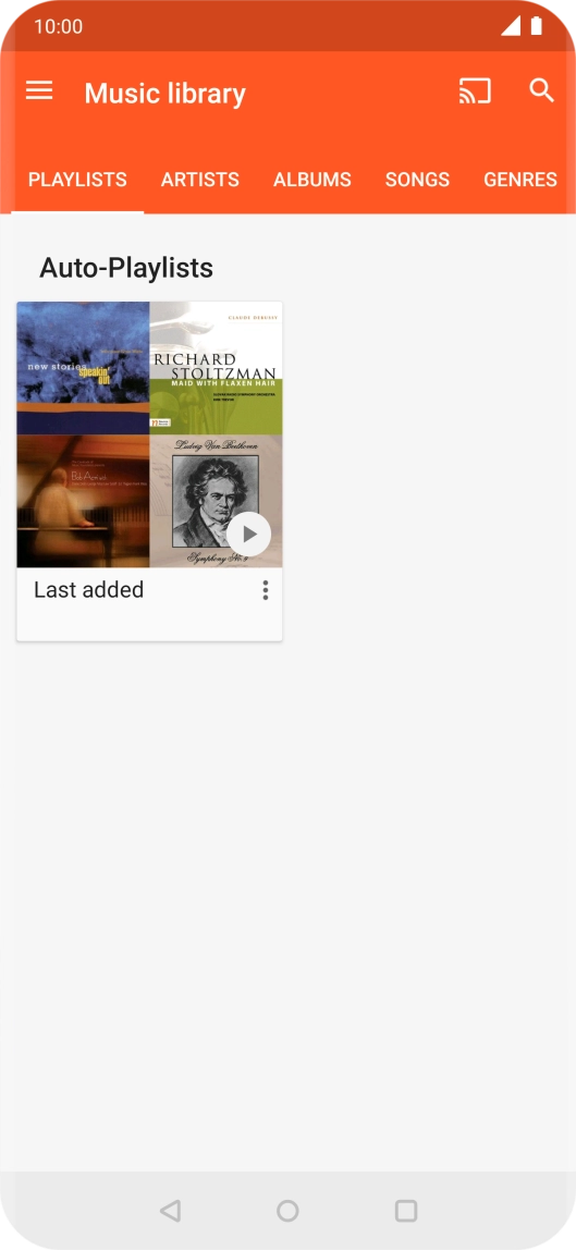 Press the required category and go to the required audio file.
