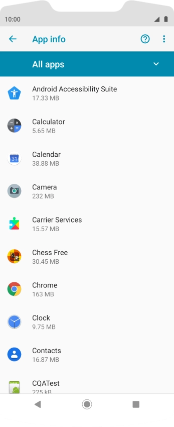 Press the required app.