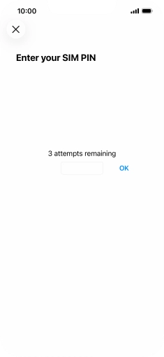 If your SIM is locked, key in your PIN and press OK. The default PIN is 1111.