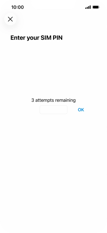 If your SIM is locked, key in your PIN and press OK. The default PIN is 1111.