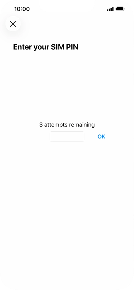If your SIM is locked, key in your PIN and press OK. The default PIN is 1111.