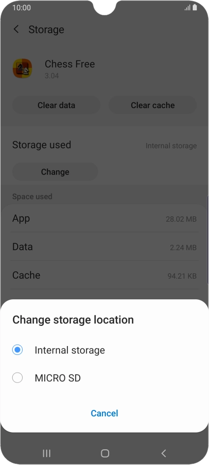 Press the name of the memory card.