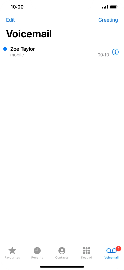 Press the required message.