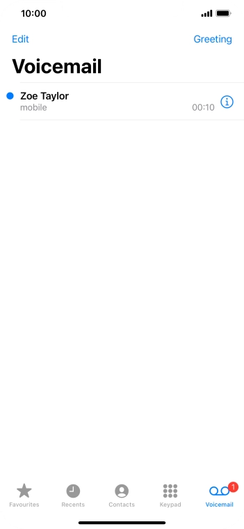 Press the required message.