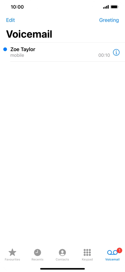 Press the required message.