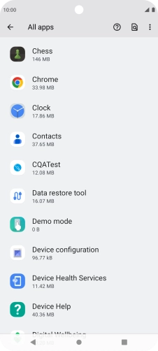 Press the required app.