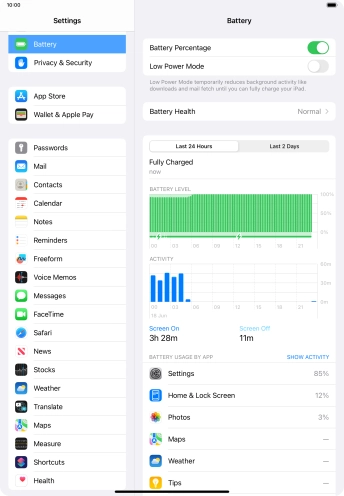 Press the indicator next to 