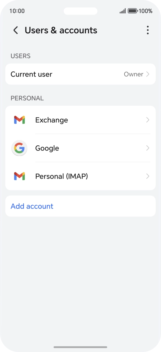 Press the menu icon.