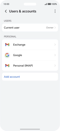 Press the menu icon.