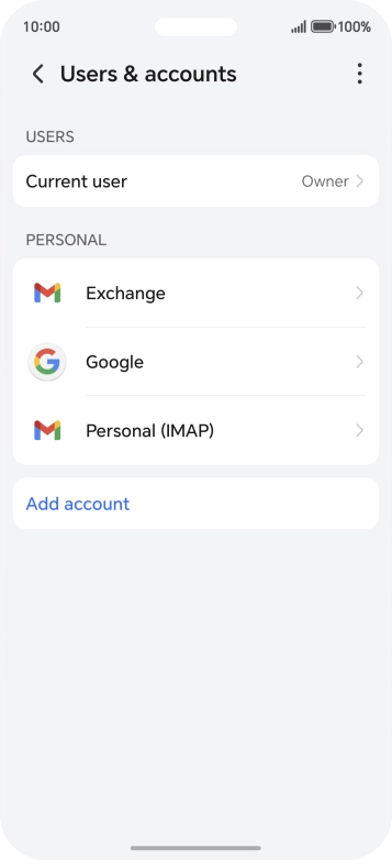 Press the menu icon.