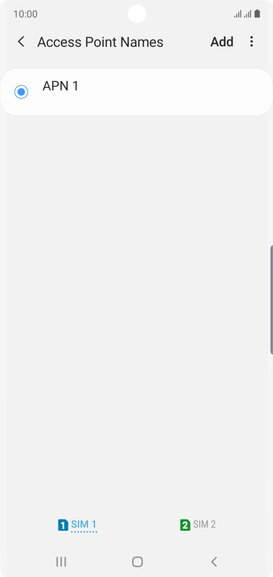 Press the required SIM.