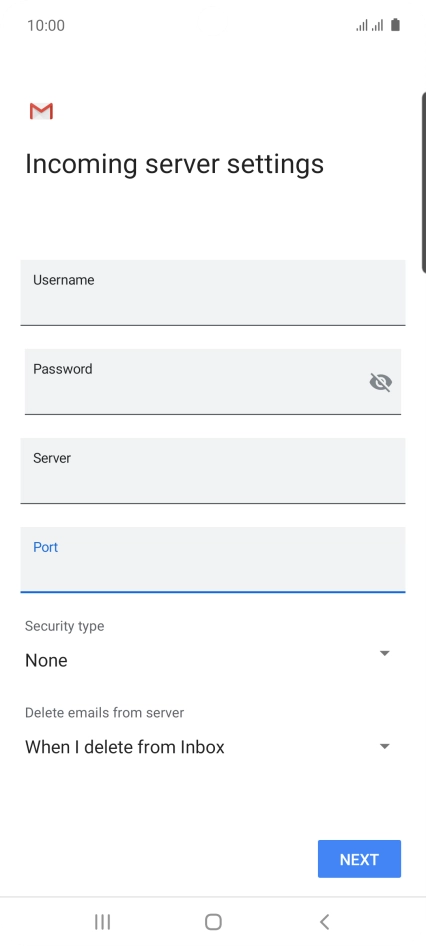 Press the drop down list below 